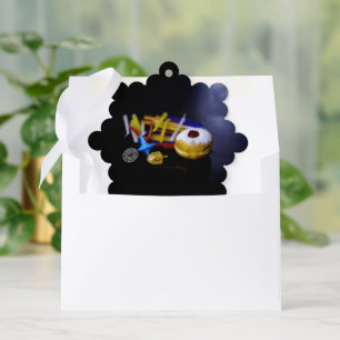 SlipperyJoe Hanukkah symbolic still life holiday e Tree Decoration Card
