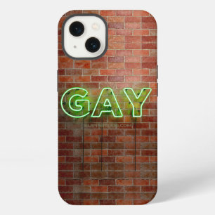 SlipperyJoe illuminated gay neon sign bright vivid iPhone 13 Case