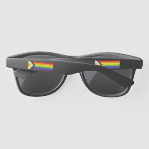 SlipperyJoe Intersex Progress Pride Flag rainbow s Sunglasses