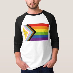 SlipperyJoe Intersex Progress Pride Flag rainbow s T-Shirt