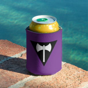 SlipperyJoe lesbian pride flag powerful gay femini Can Cooler