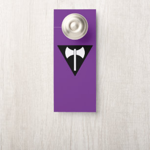 SlipperyJoe lesbian pride flag powerful gay femini Door Hanger