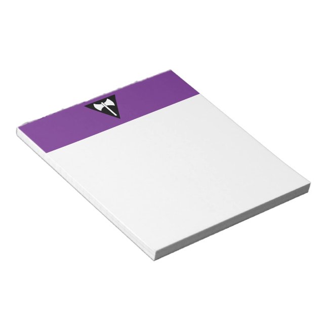 SlipperyJoe lesbian pride flag powerful gay femini Notepad (Angled)