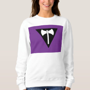 SlipperyJoe lesbian pride flag powerful gay femini Sweatshirt