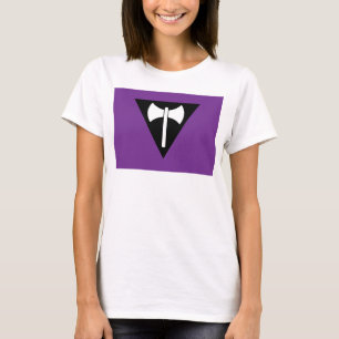 SlipperyJoe lesbian pride flag powerful gay femini T-Shirt