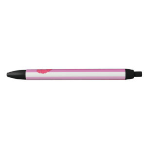 SlipperyJoe lipstick lesbian pride flag feminine c Black Ink Pen