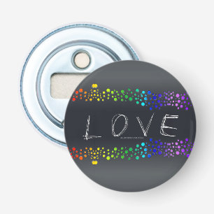 SlipperyJoe love bubbles red orange yellow green c Bottle Opener
