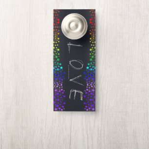 SlipperyJoe love bubbles red orange yellow green c Door Hanger