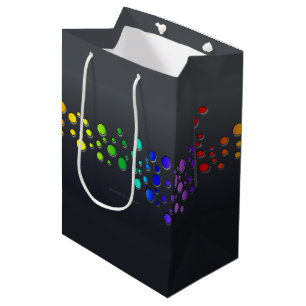 SlipperyJoe love bubbles red orange yellow green c Medium Gift Bag