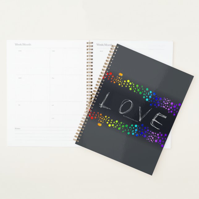 SlipperyJoe love bubbles red orange yellow green c Planner (Display)