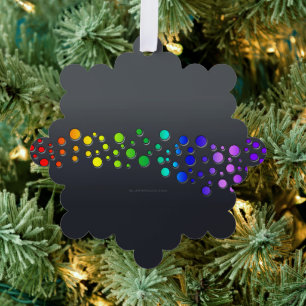 SlipperyJoe love bubbles red orange yellow green c Tree Decoration Card