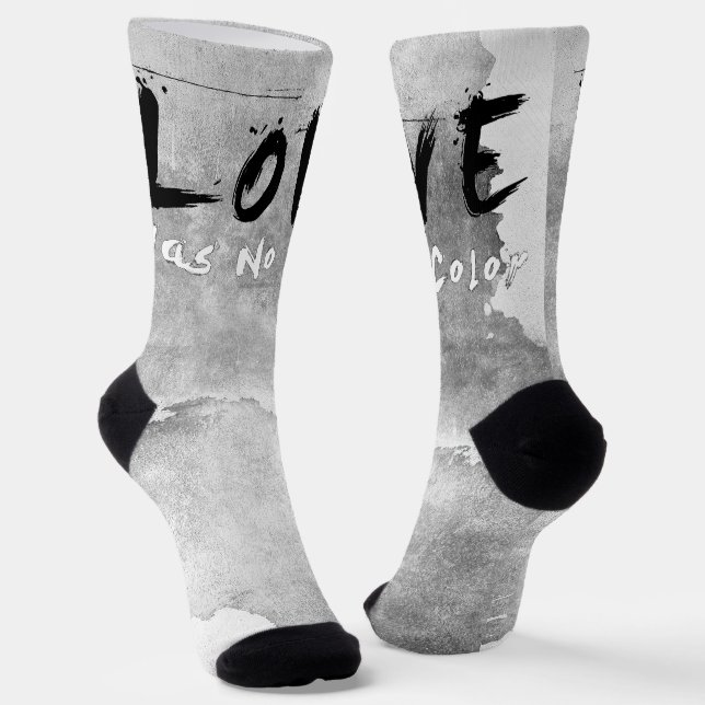 SlipperyJoe love has no colour race skin-tone boun Socks (Angled)