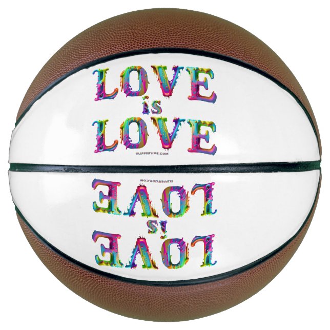 SlipperyJoe love is love dripping melting dynamic  Basketball (Front)