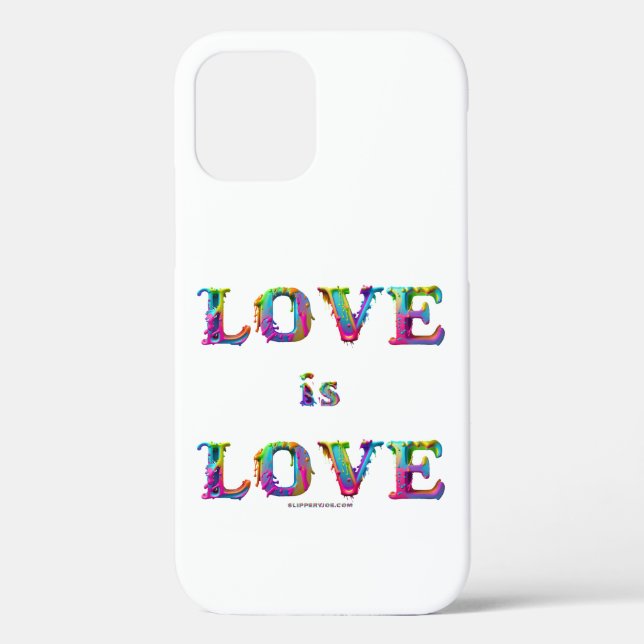 SlipperyJoe love is love dripping melting dynamic  Case-Mate iPhone Case (Back)