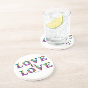 SlipperyJoe love is love dripping melting dynamic  Coaster
