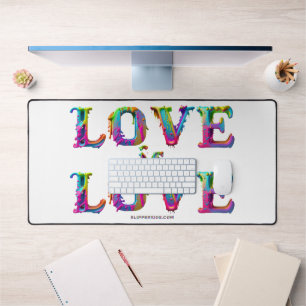 SlipperyJoe love is love dripping melting dynamic  Desk Mat