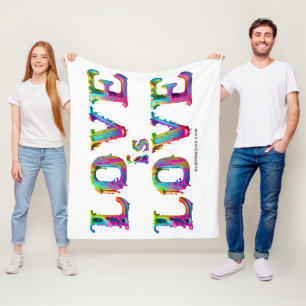 SlipperyJoe love is love dripping melting dynamic  Fleece Blanket