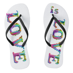 SlipperyJoe love is love dripping melting dynamic  Jandals