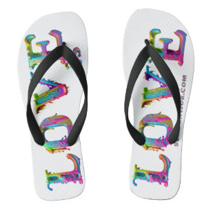 SlipperyJoe love is love dripping melting dynamic  Jandals