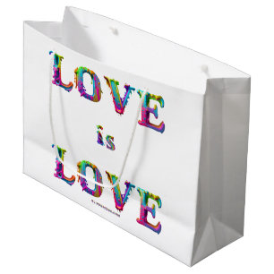 SlipperyJoe love is love dripping melting dynamic  Large Gift Bag