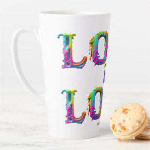 SlipperyJoe love is love dripping melting dynamic  Latte Mug