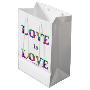 SlipperyJoe love is love dripping melting dynamic  Medium Gift Bag