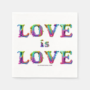 SlipperyJoe love is love dripping melting dynamic  Napkin