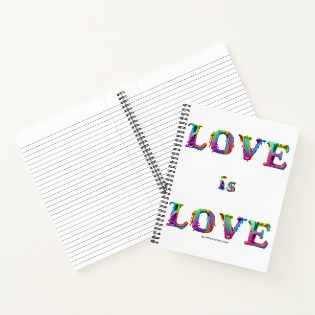 SlipperyJoe love is love dripping melting dynamic  Notebook (Inside)