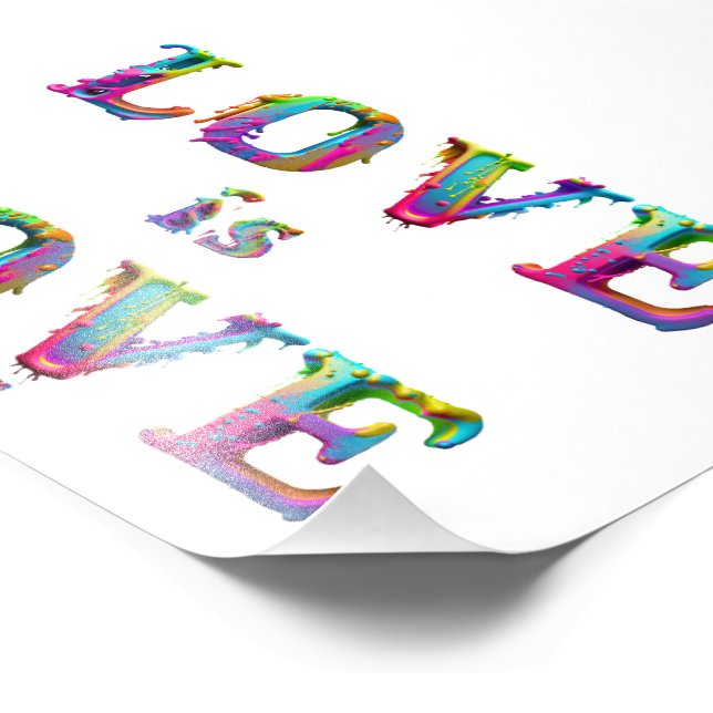 SlipperyJoe love is love dripping melting dynamic  Photo Print (Corner)