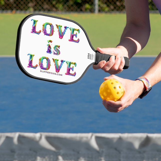 SlipperyJoe love is love dripping melting dynamic  Pickleball Paddle (Insitu)
