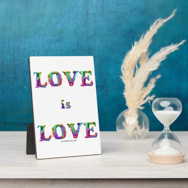 SlipperyJoe love is love dripping melting dynamic  Plaque (Side)