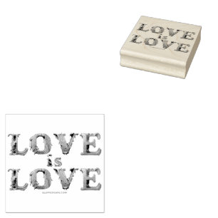 SlipperyJoe love is love dripping melting dynamic  Rubber Stamp