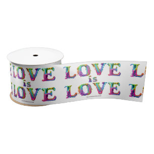 SlipperyJoe love is love dripping melting dynamic  Satin Ribbon