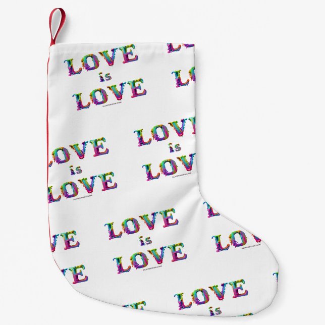 SlipperyJoe love is love dripping melting dynamic  Small Christmas Stocking (Front)