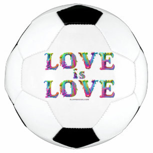 SlipperyJoe love is love dripping melting dynamic  Soccer Ball