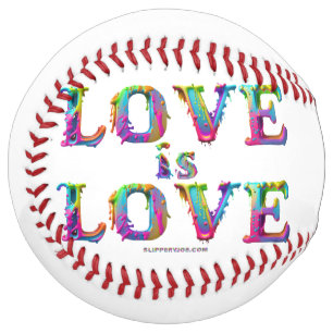SlipperyJoe love is love dripping melting dynamic Softball