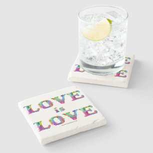 SlipperyJoe love is love dripping melting dynamic  Stone Coaster