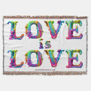 SlipperyJoe love is love dripping melting dynamic  Throw Blanket