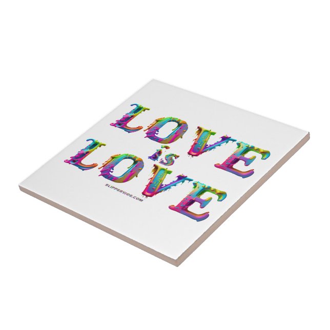 SlipperyJoe love is love dripping melting dynamic  Tile (Side)