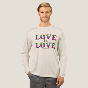 SlipperyJoe love is love dripping melting dynamic Tri-Blend Shirt