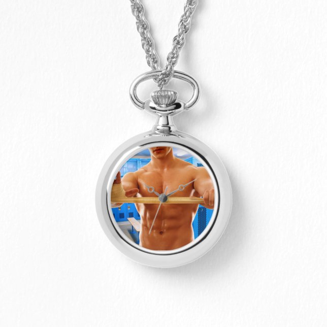 SlipperyJoe muscular man abs locker room tiled flo Watch (Front)