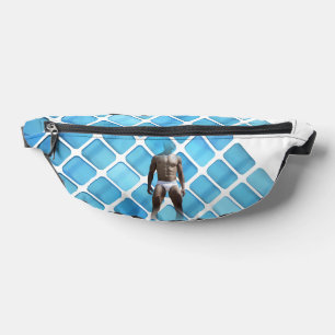 SlipperyJoe muscular man six-pack abs male white u Bum Bags