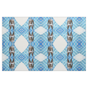 SlipperyJoe muscular man six-pack abs male white u Fabric