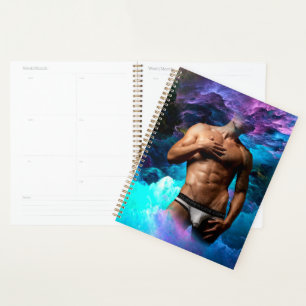 SlipperyJoe muscular man underwear bulge vibrant h Planner