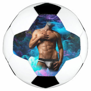 SlipperyJoe muscular man underwear bulge vibrant h Soccer Ball