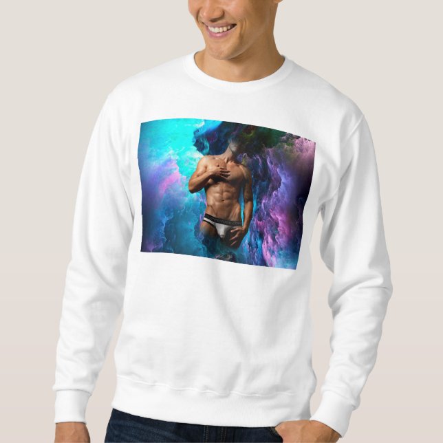 SlipperyJoe muscular man underwear bulge vibrant h Sweatshirt (Front)