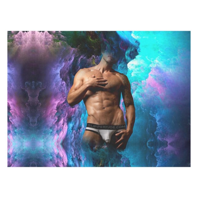 SlipperyJoe muscular man underwear bulge vibrant h Tablecloth (Front (Horizontal))