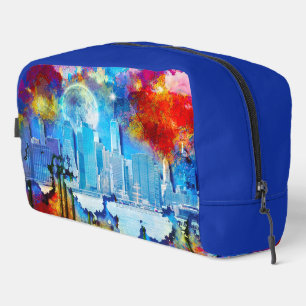 SlipperyJoe NYC graffiti moon surrounded swirling Dopp Kit