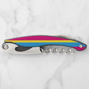 SlipperyJoe pansexual pride flag pink amber and cy Corkscrew