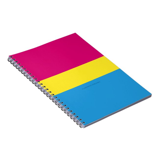 SlipperyJoe pansexual pride flag pink amber and cy Notebook (Right Side)